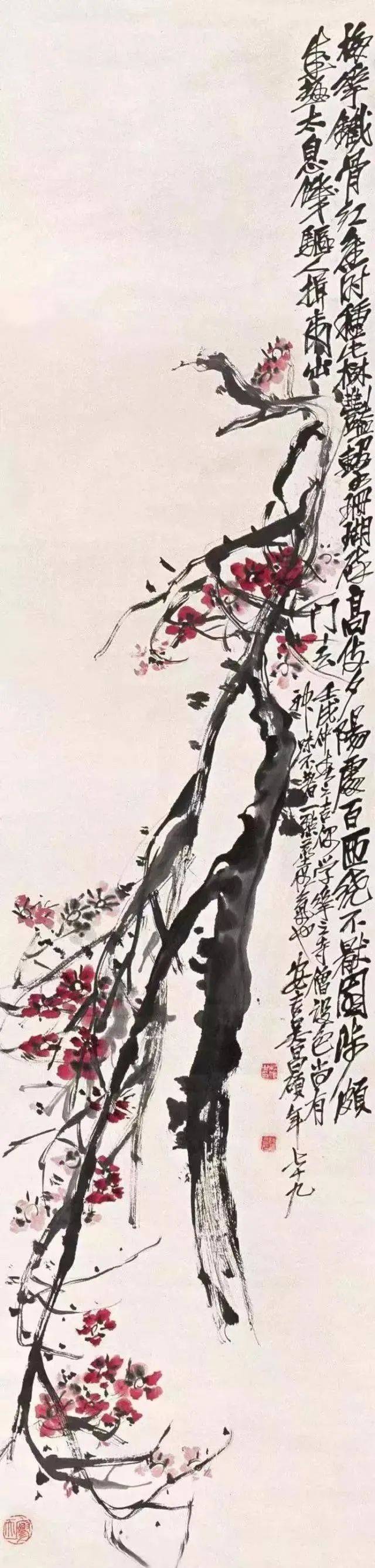 吴昌硕笔下的梅花，孤傲如侠客 名人名家 第8张