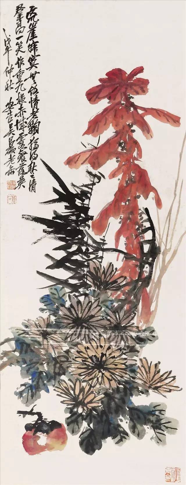 吴昌硕笔下的菊花 名人名家 第17张
