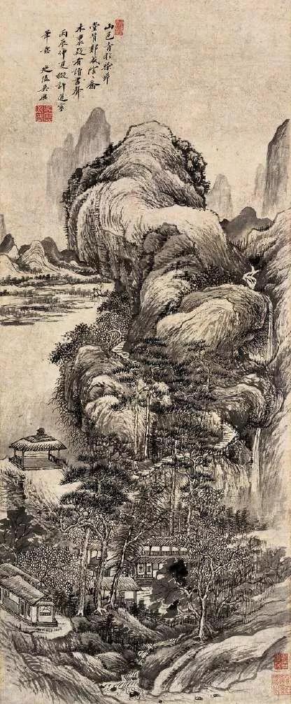 清六家吴历笔下山水画 名人名家 第12张