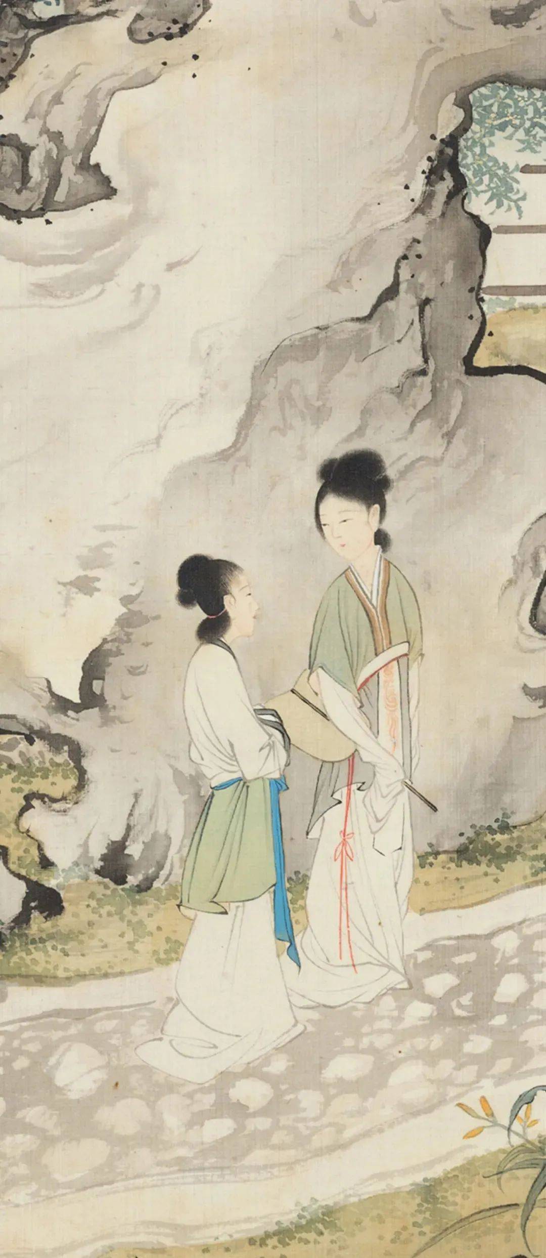 陈少梅《桂园仕女》 历代国画 第2张