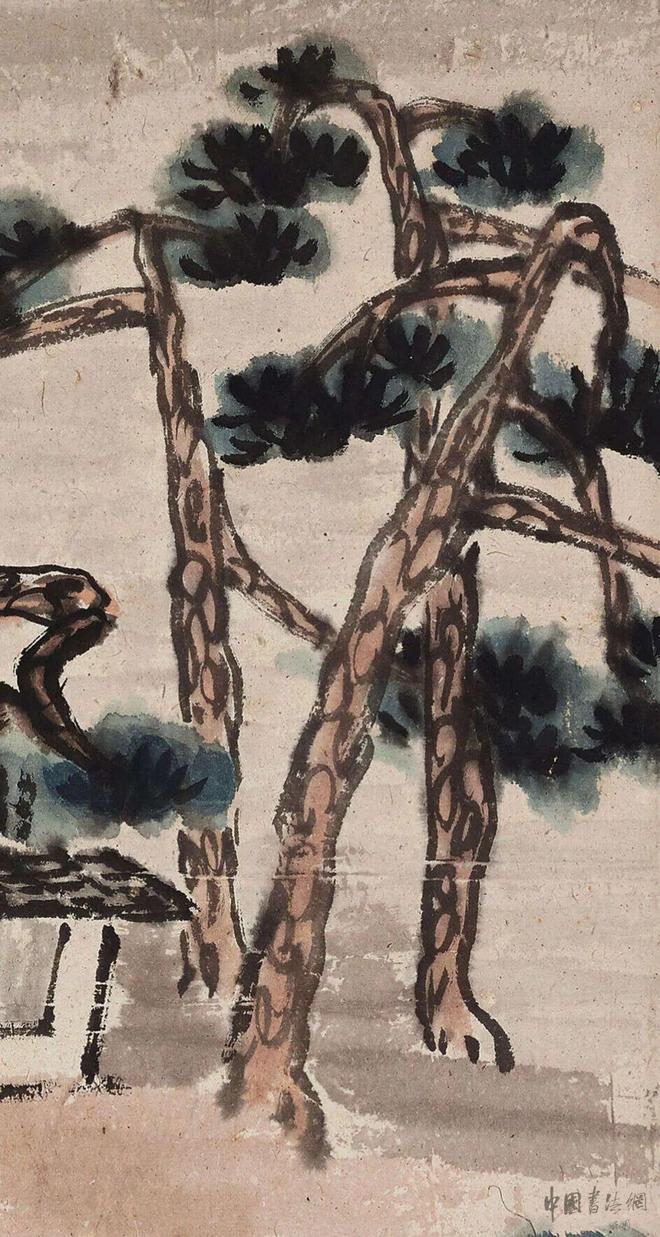 齐白石《夕阳望子图》 历代国画 第5张