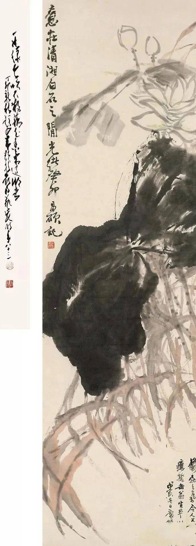 吴昌硕的画荷笔墨搭配，相得益彰 名人名家 第19张