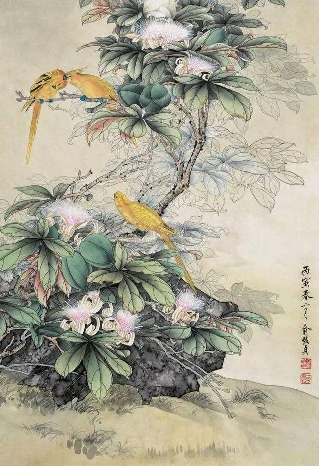 当代工笔花鸟画“女状元”—— 俞致贞 名人名家 第35张