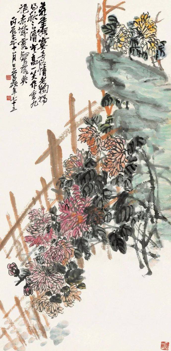 吴昌硕笔下的菊花 名人名家 第8张