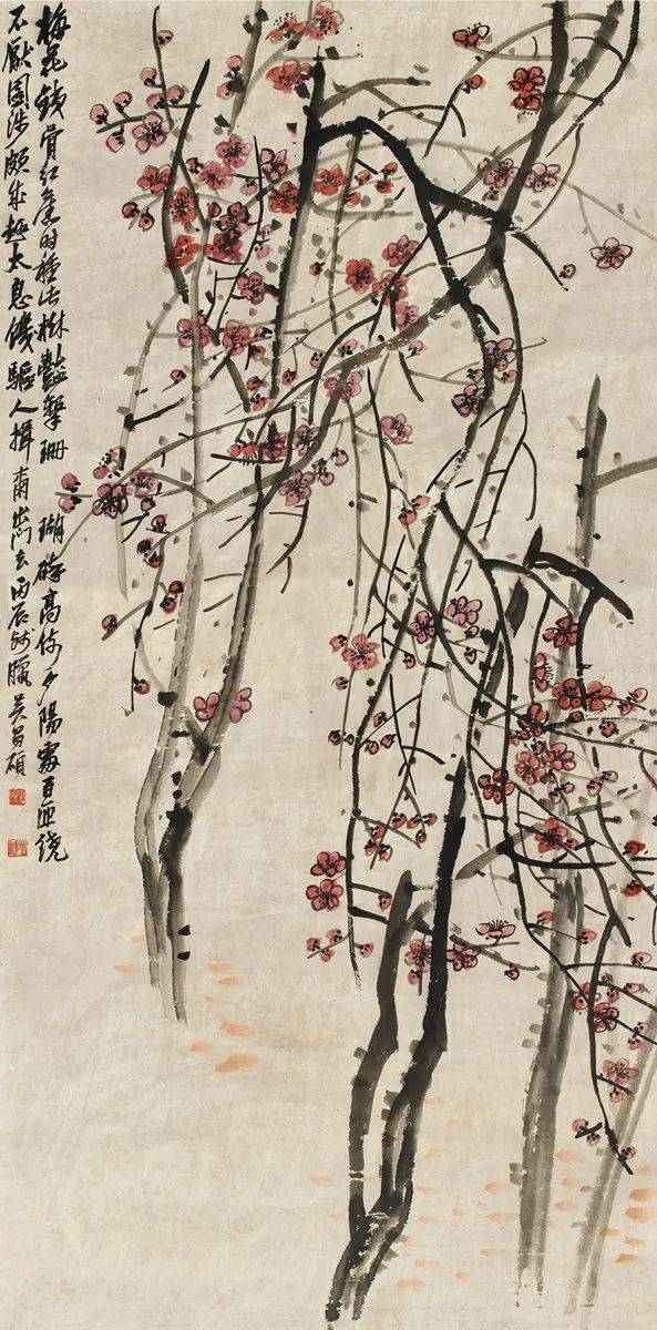 吴昌硕笔下的梅花，孤傲如侠客 名人名家 第15张