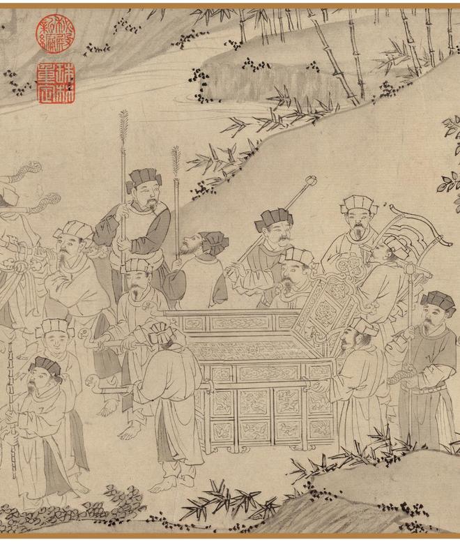 陈鉴如《竹林大士出山图卷》 历代国画 第3张