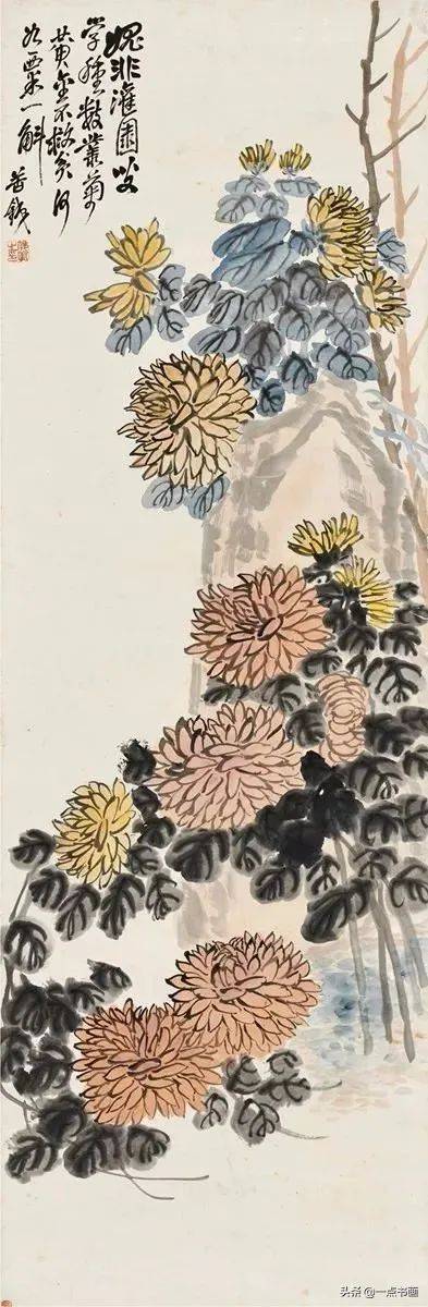 吴昌硕画菊花，大朴大雅 名人名家 第25张