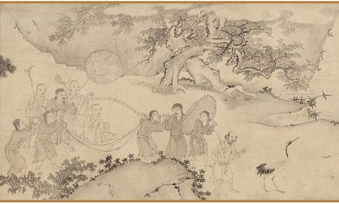 陈鉴如《竹林大士出山图卷》 历代国画 第8张
