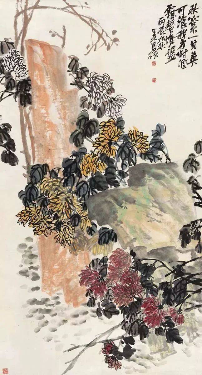 吴昌硕画菊花，大朴大雅 名人名家 第27张