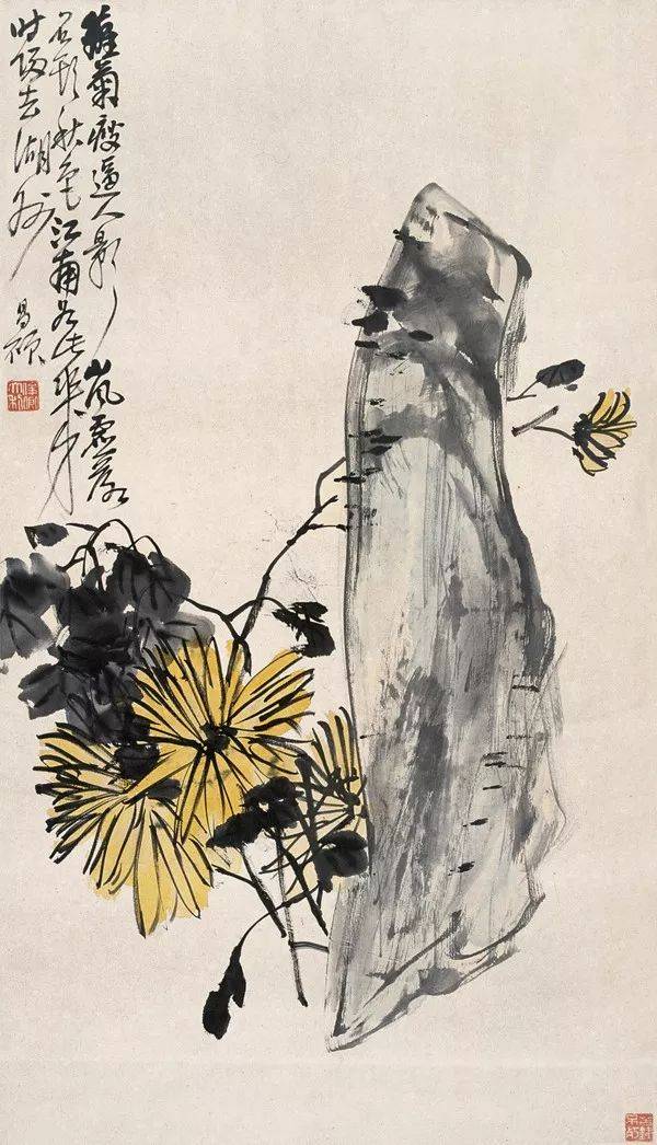 吴昌硕笔下的菊花 名人名家 第21张