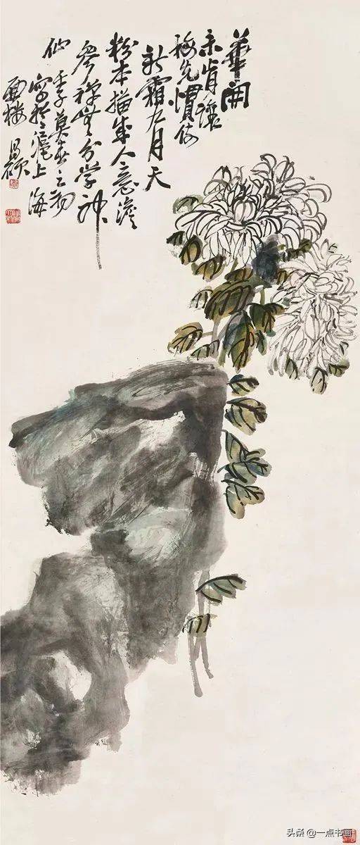 吴昌硕画菊花，大朴大雅 名人名家 第26张