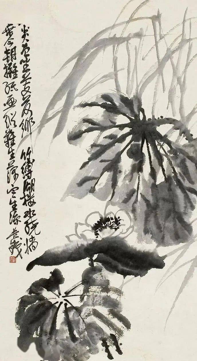 吴昌硕的画荷笔墨搭配，相得益彰 名人名家 第20张