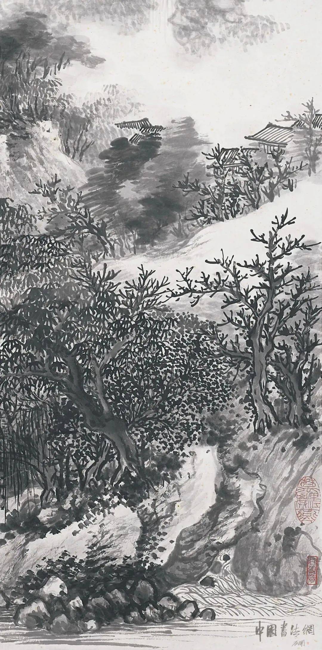 吳湖帆《夏山林木圖》 历代国画 第2张