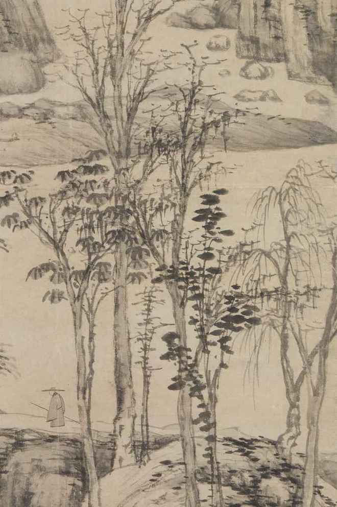 沈周《策杖图轴》 历代国画 第2张
