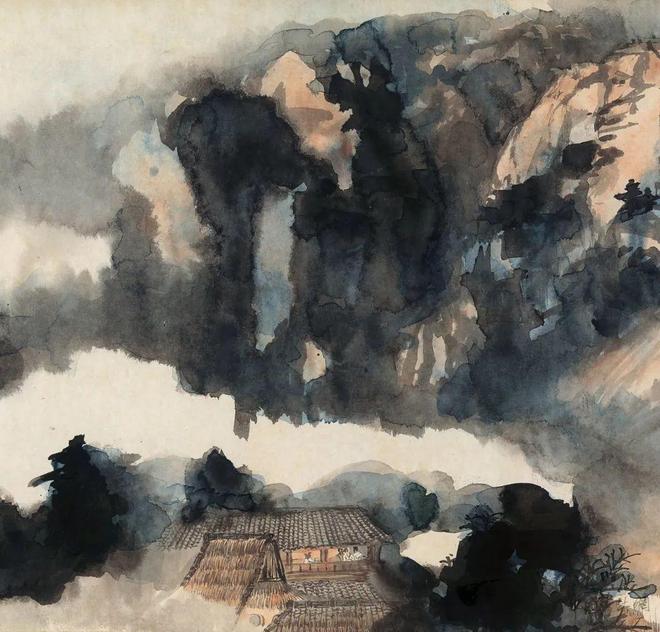 张大千《玉照山房图》 历代国画 第3张