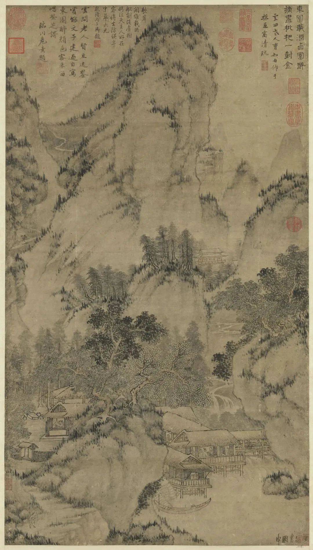 曹知白《东园载酒图》 历代国画 第1张