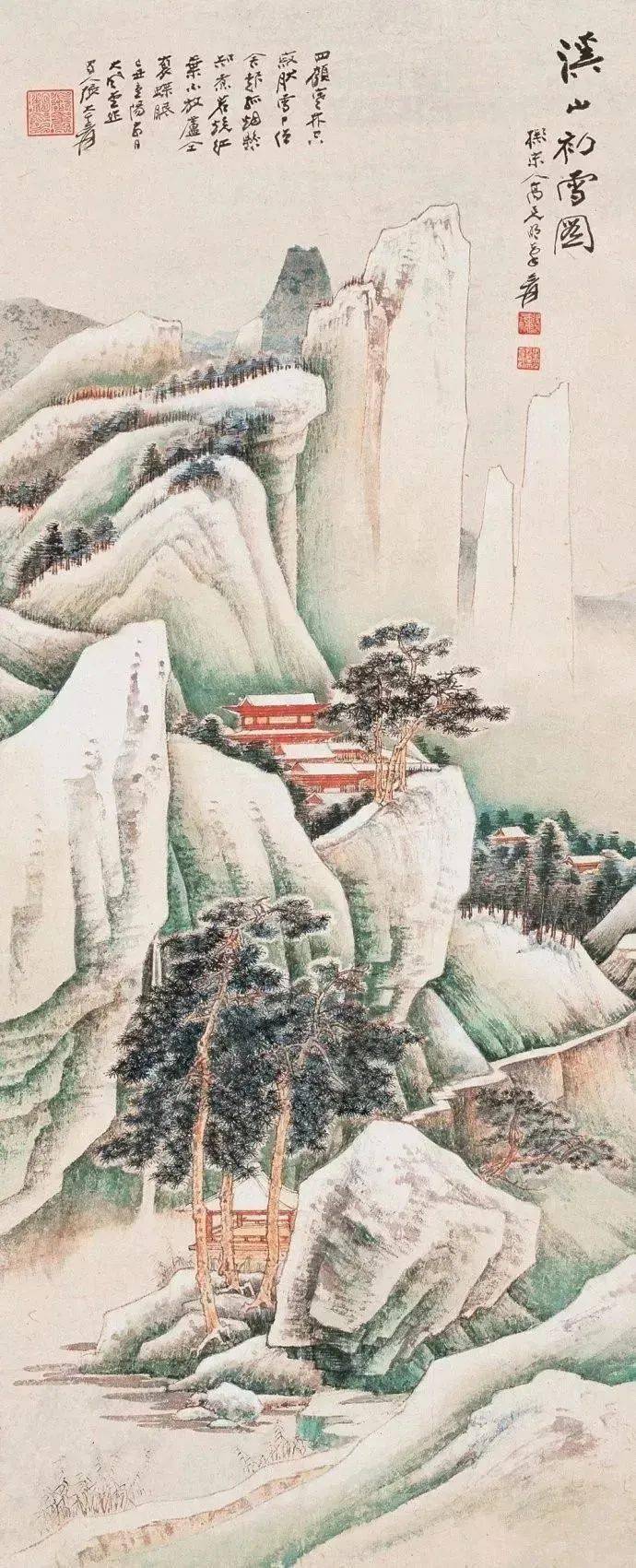 张大千的雪景山水，真美 名人名家 第4张