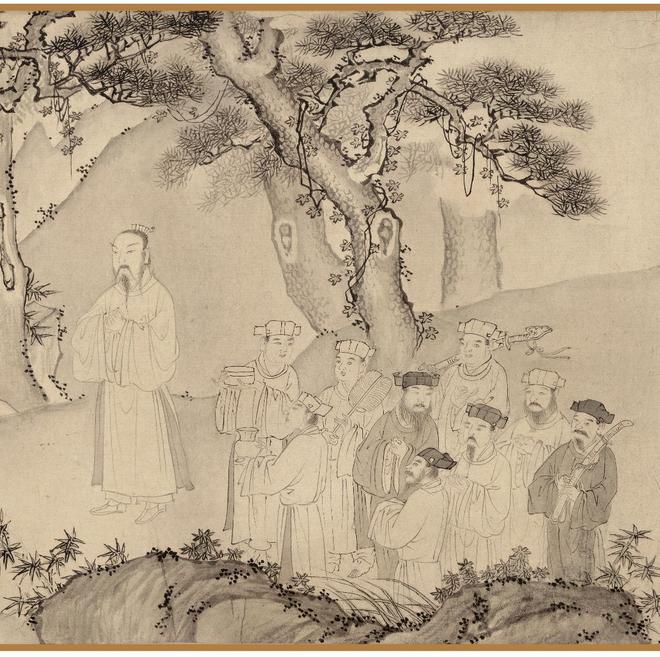 陈鉴如《竹林大士出山图卷》 历代国画 第6张