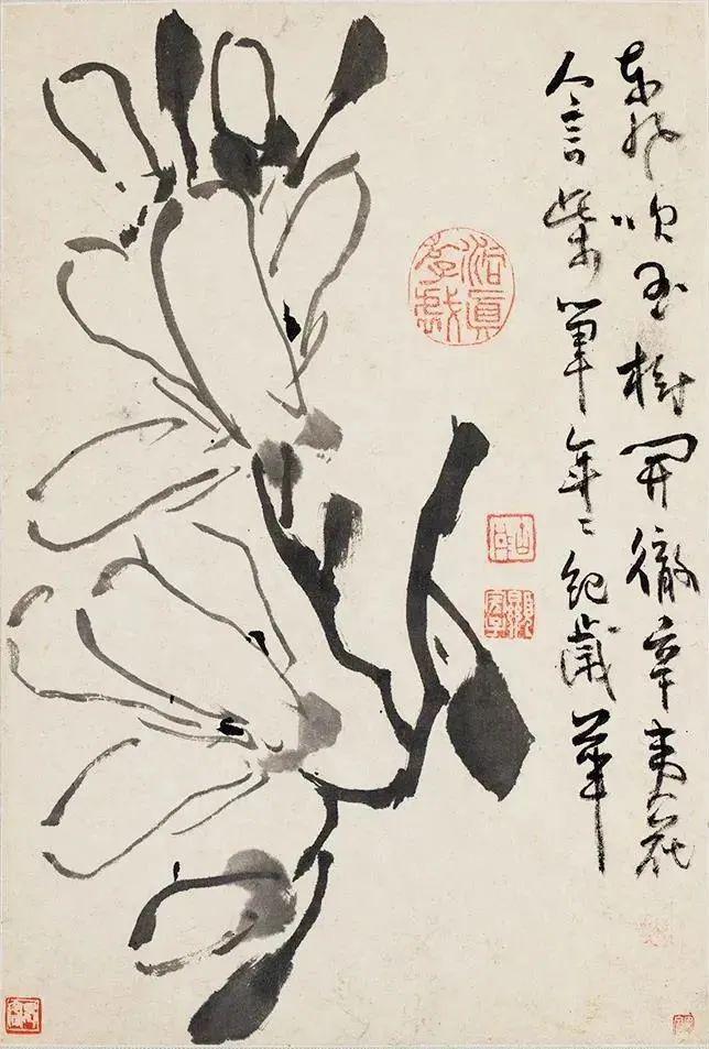 张大千珍赏的水墨花卉册，令人玩味无尽 名人名家 第1张