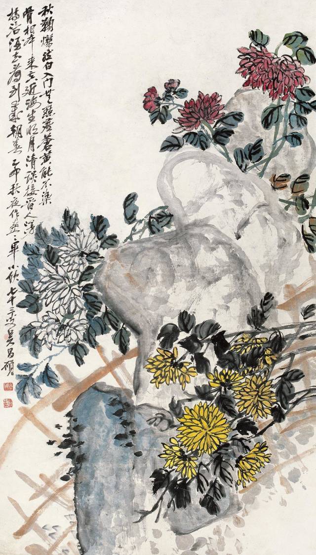 吴昌硕笔下的菊花 名人名家 第27张