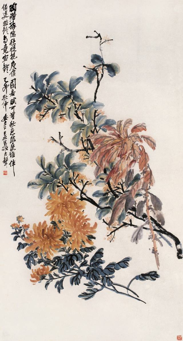 吴昌硕笔下的菊花 名人名家 第33张