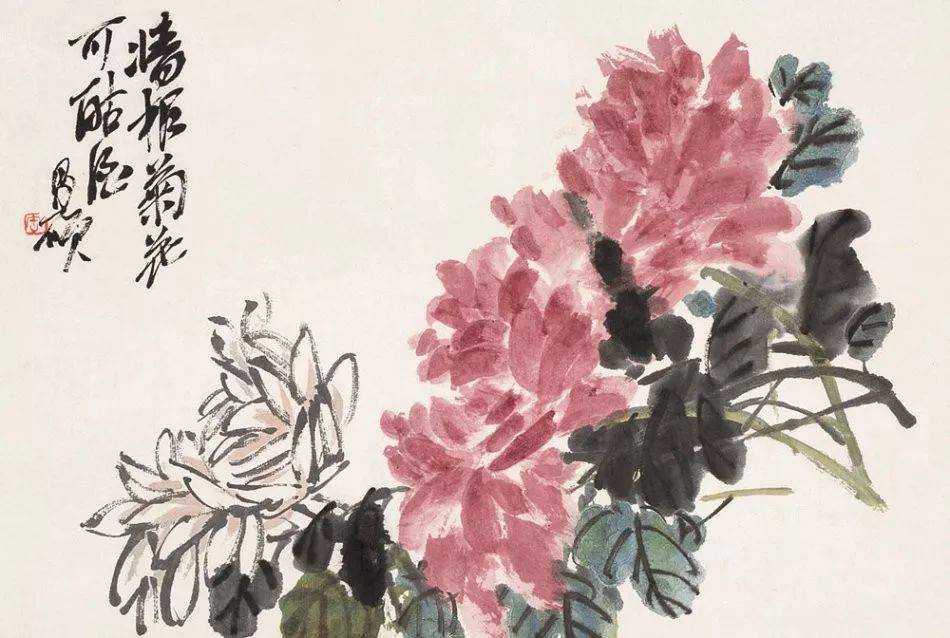 吴昌硕笔下的菊花 名人名家 第26张