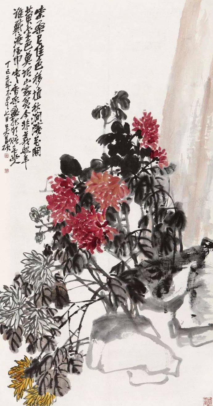 吴昌硕笔下的菊花 名人名家 第10张