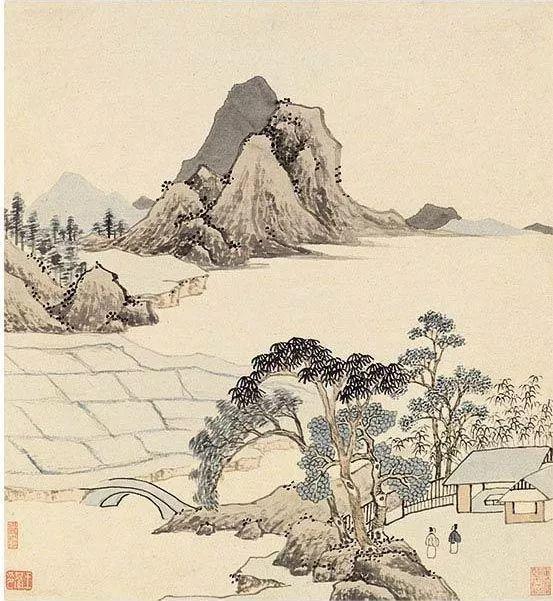 王綦《田园诗意册》 历代国画 第1张