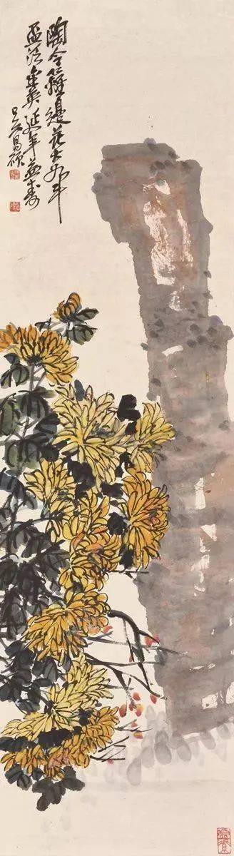 吴昌硕画菊花，大朴大雅 名人名家 第21张