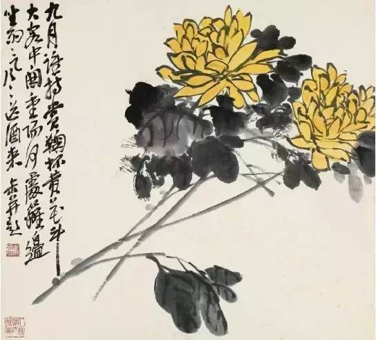 吴昌硕笔下的菊花 名人名家 第23张