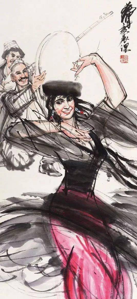 黄胄画的《浴女图》，说好的驴子呢…… 名人名家 第24张