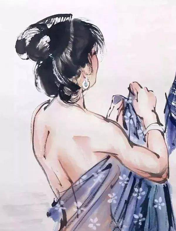 黄胄画的《浴女图》，说好的驴子呢…… 名人名家 第5张