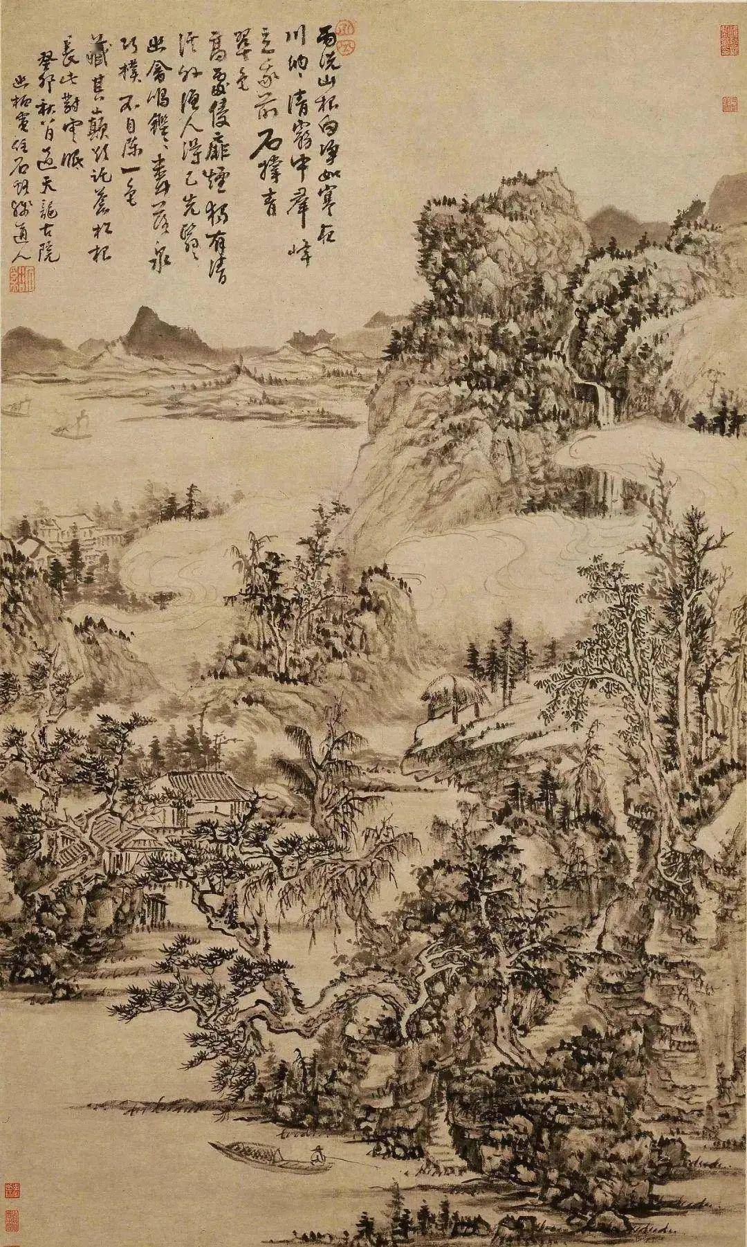 髡残论画：从来泼墨是抛空，唾落成花默默中 名人名家 第1张