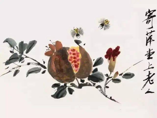 齐白石笔下的白菜、丝瓜、葡萄、石榴、荔枝、柿子，哪样最出彩！ 名人名家 第6张