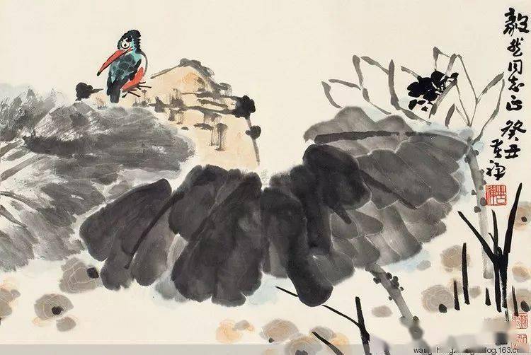 李苦禅画荷 名人名家 第11张