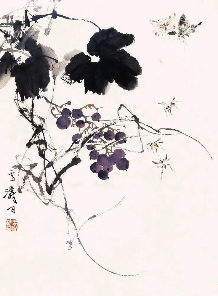 王雪涛画葡萄，令人垂涎 名人名家 第3张