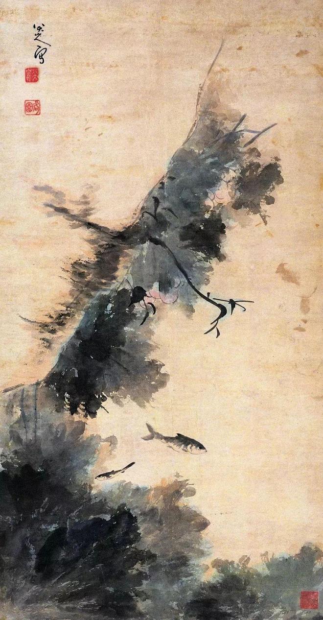 八大山人的笔墨之美：“荷梗就是篆书” 名人名家 第5张