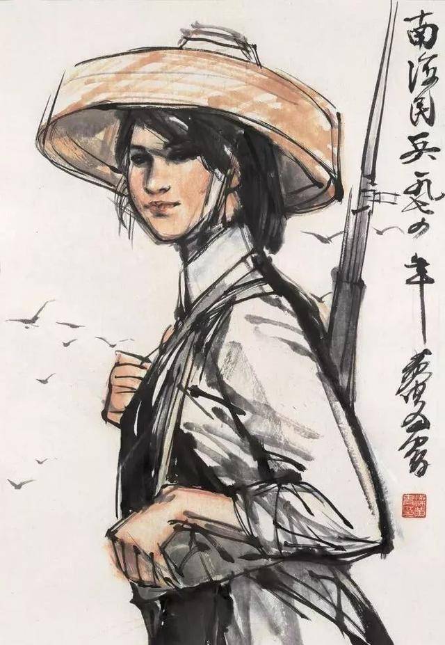 黄胄画的《浴女图》，说好的驴子呢…… 名人名家 第11张