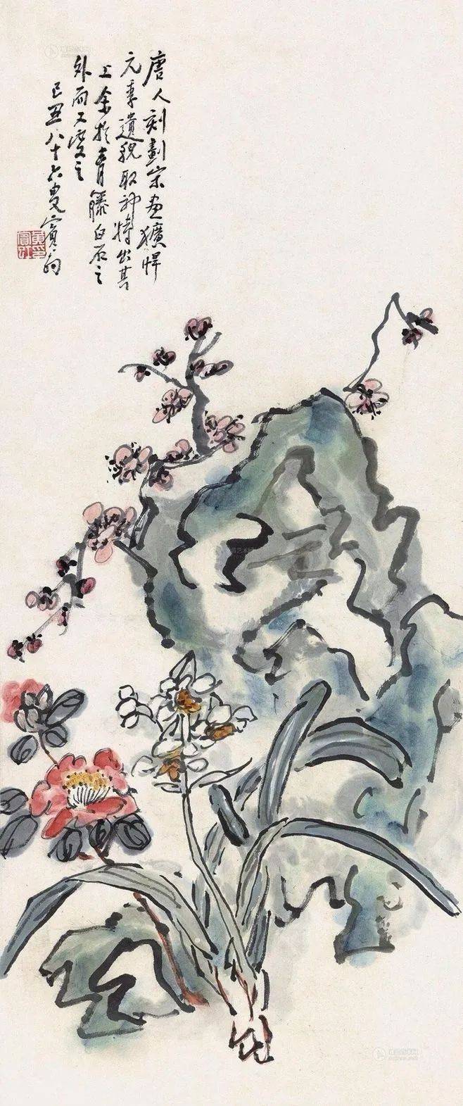潘天寿：黄宾虹花鸟，有水流花放之妙 名人名家 第14张