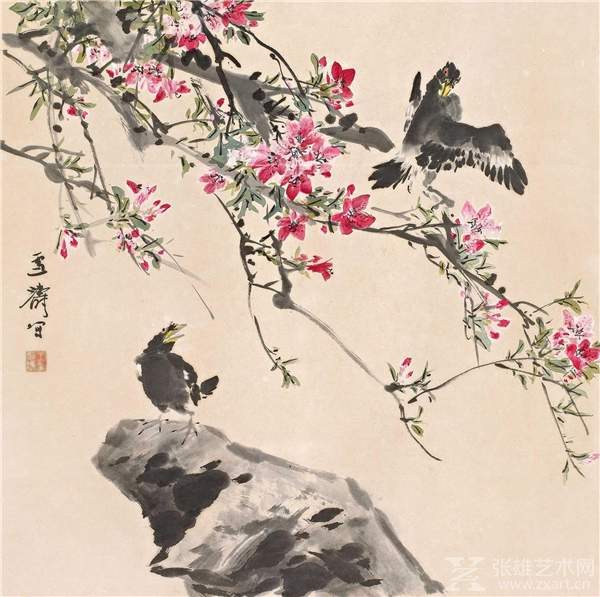 齐白石、张大千、黄宾虹等近代名家画桃花，分外妖娆 名人名家 第10张