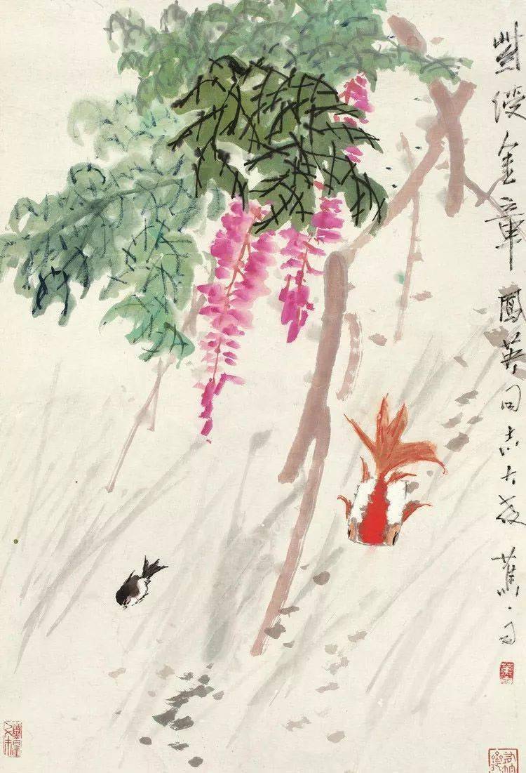 蕉雨：江寒汀大弟子，模仿虚谷出神入化 名人名家 第24张