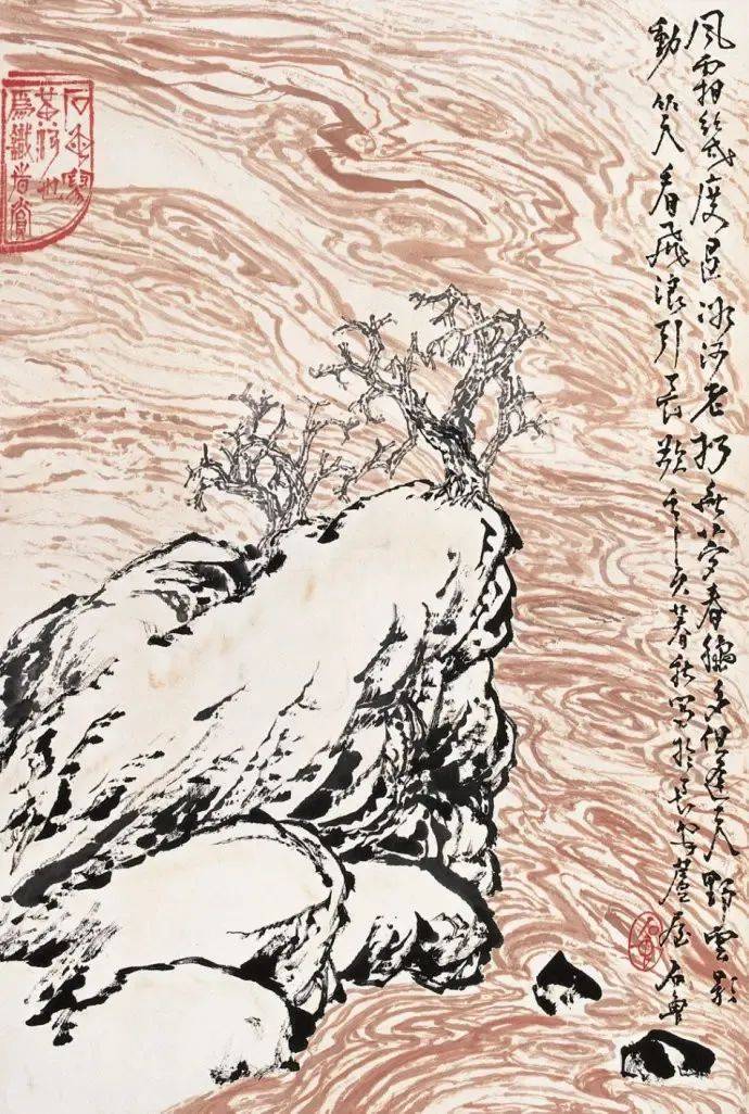 石鲁的红色山水，激情澎湃！ 名人名家 第9张