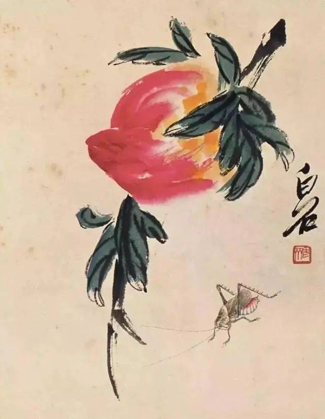 齐白石笔下的白菜、丝瓜、葡萄、石榴、荔枝、柿子，哪样最出彩！ 名人名家 第31张