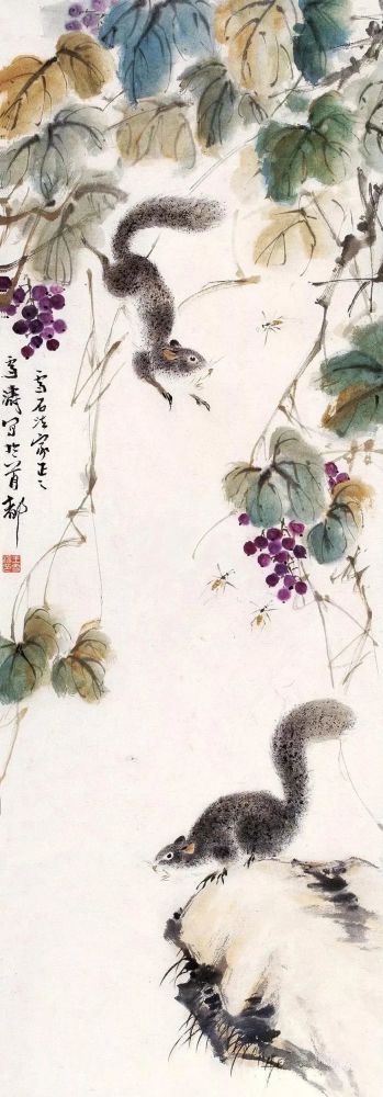 王雪涛画葡萄，令人垂涎 名人名家 第1张
