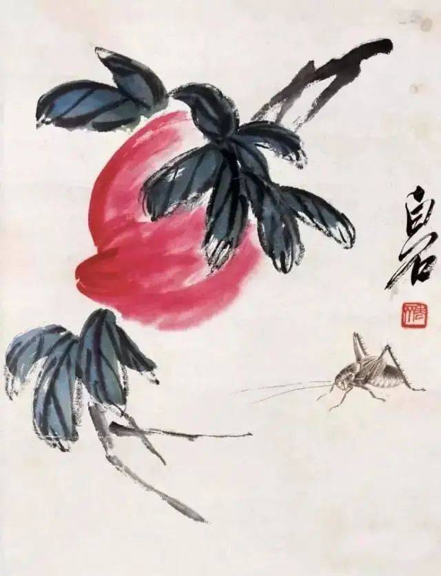 齐白石笔下的白菜、丝瓜、葡萄、石榴、荔枝、柿子，哪样最出彩！ 名人名家 第33张