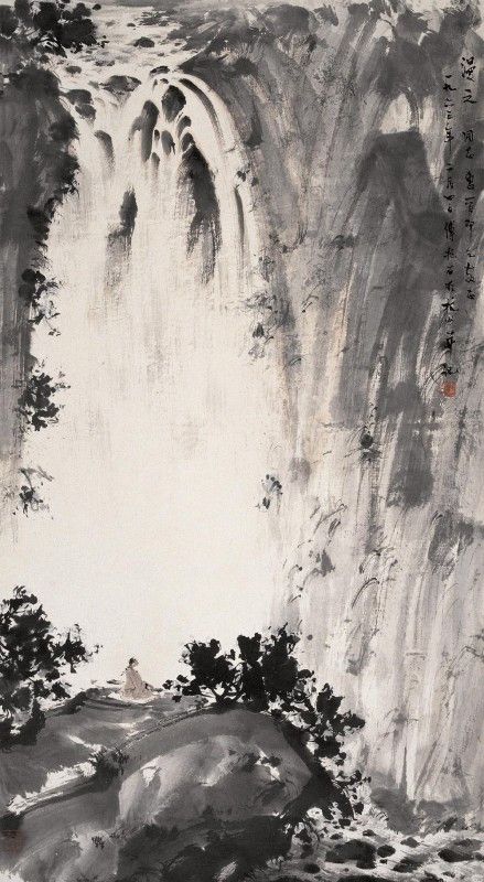 傅抱石——独创水景、雨景和抱石皴画法，山水画革新的又一巅峰 名人名家 第7张