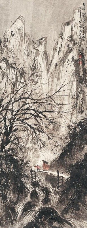 傅抱石——独创水景、雨景和抱石皴画法，山水画革新的又一巅峰 名人名家 第13张