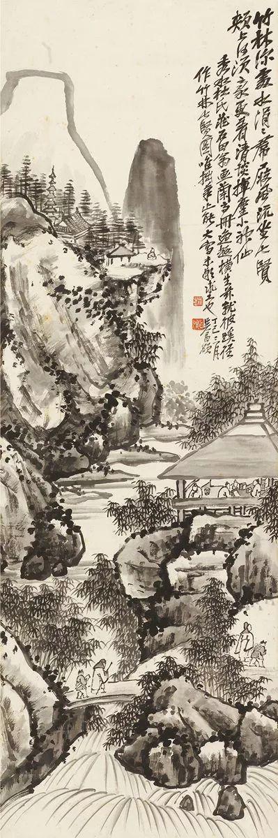 吴昌硕 燥中带润，润中带燥的笔道，很是让人佩服。 名人名家 第25张