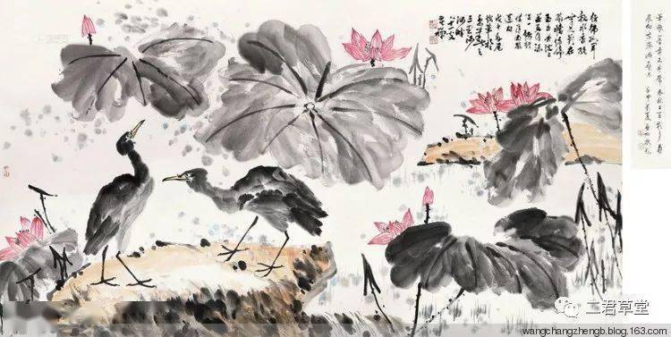 李苦禅画荷 名人名家 第15张