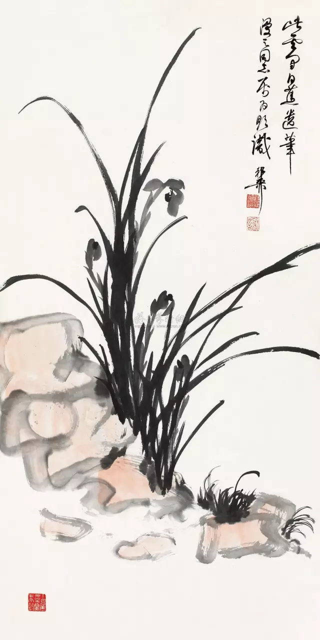 白蕉画兰：叶叶出草法，瓣瓣入楷意 名人名家 第10张